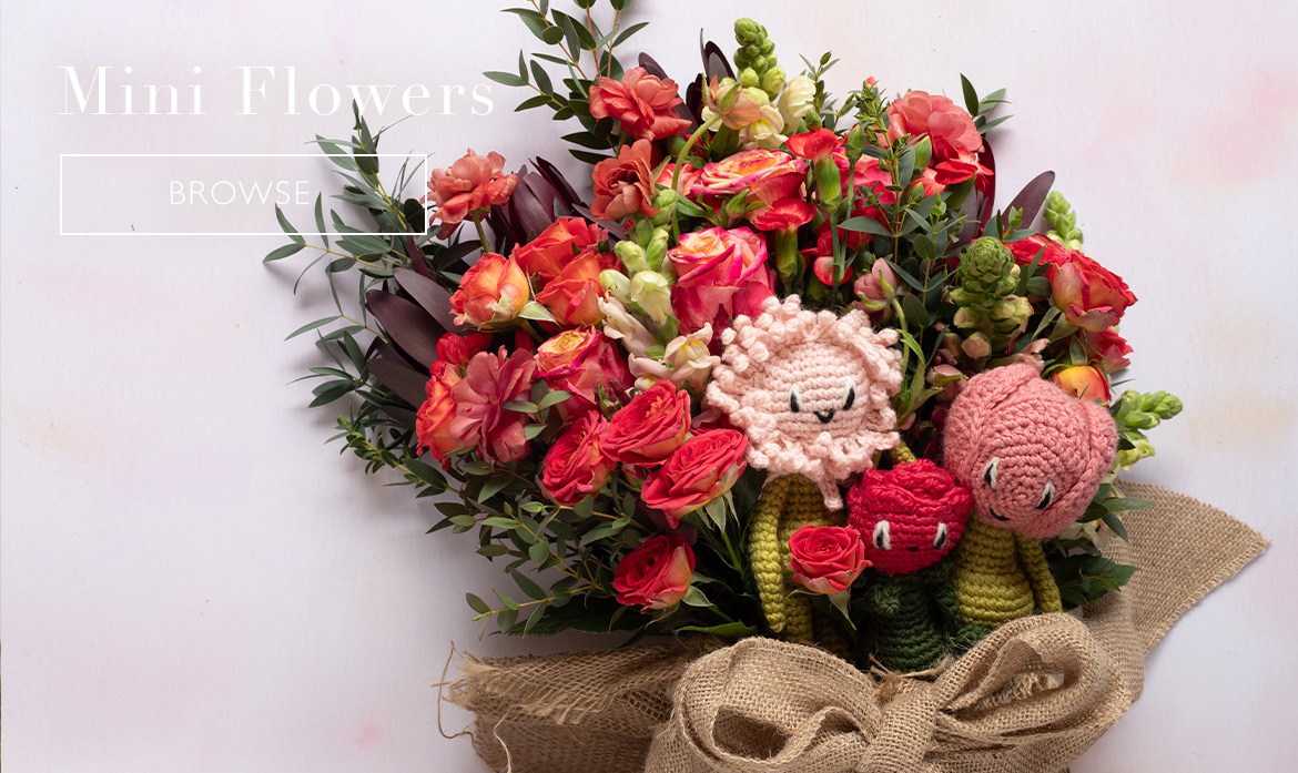 Mini flower kits toft crochet bouquet posy patterns